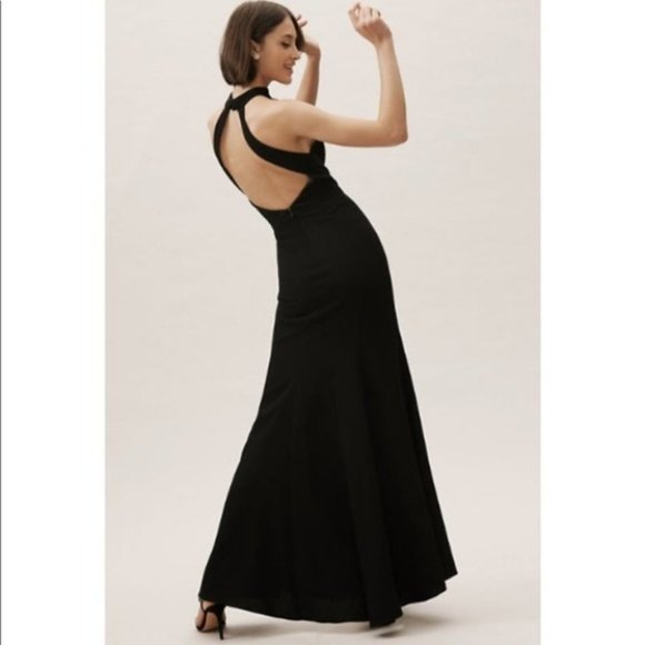 BHLDN Montreal Crepe Maxi Dress Black - Picture 2 of 9